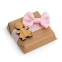 Kraft Paper with Pink Bow Decorated Chocolate