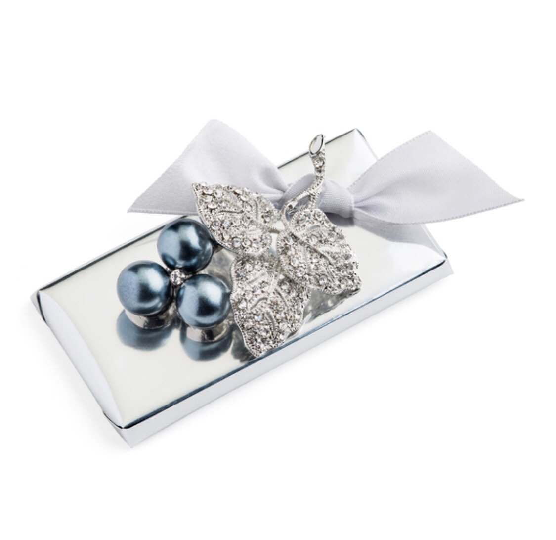 Cherry Cluster Brooch with White Bow Decorated Chocolate 